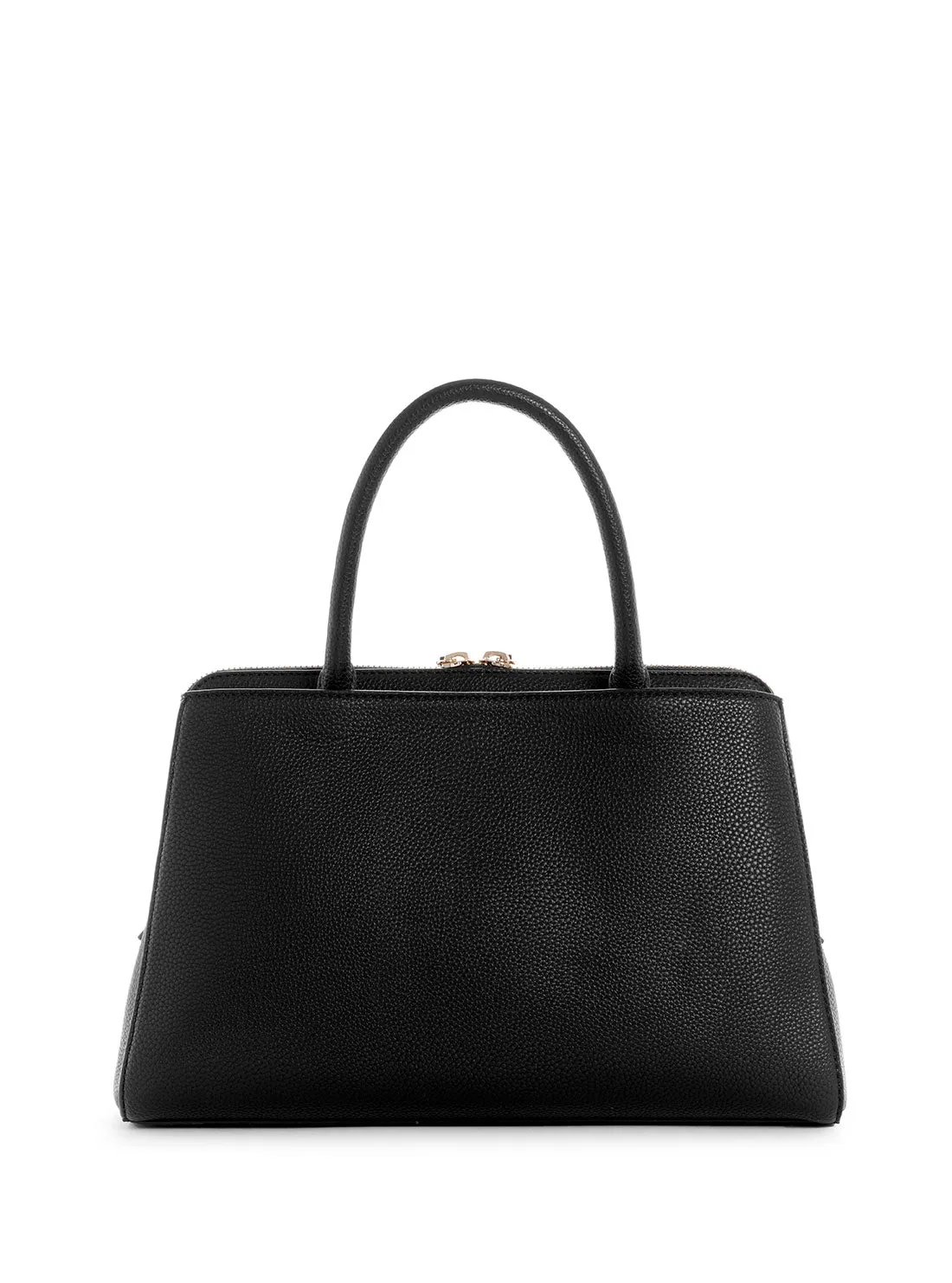 Emiliya Black Leather Girlfriend Satchel Bag