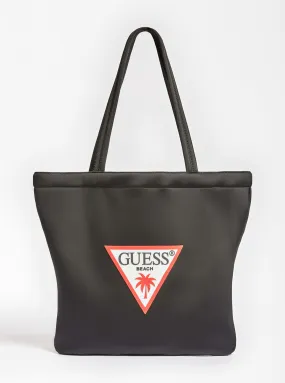 Black Logo Beach Scuba Tote Bag