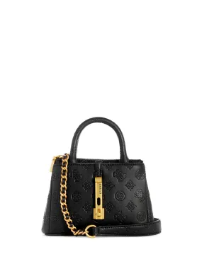 Black Logo James Mini Satchel Bag