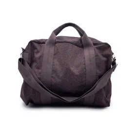 Borbonese Brown Op Partridge Eye Canvas Travel Weekend Bag