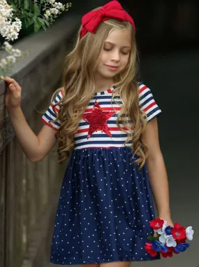 Born to Sparkle Sequin Star Dress