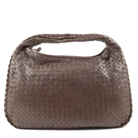 BOTTEGA VENETA Intrecciato Hobo Leather Shoulder Bag Brown 115653