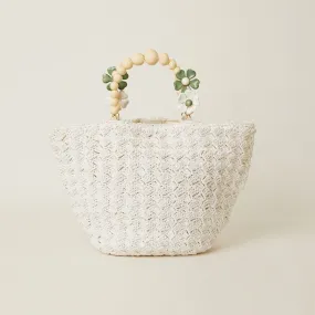 Braelyn Tote Handbag - White & Green