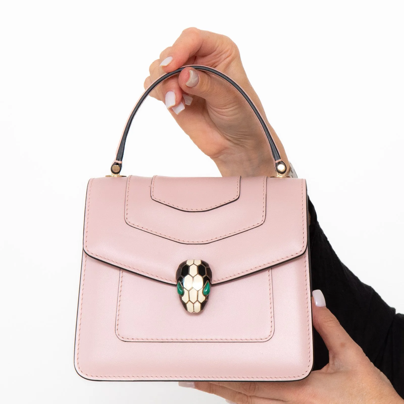 Bvlgari Serpenti Forever Blush Pink Leather Bag