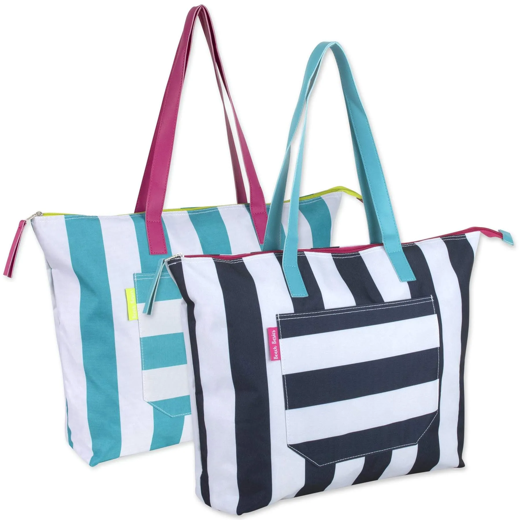 Cabana Stripe 15 Inch Beach Tote Bag Travel Shopping Vacation Work Outdoor Lot