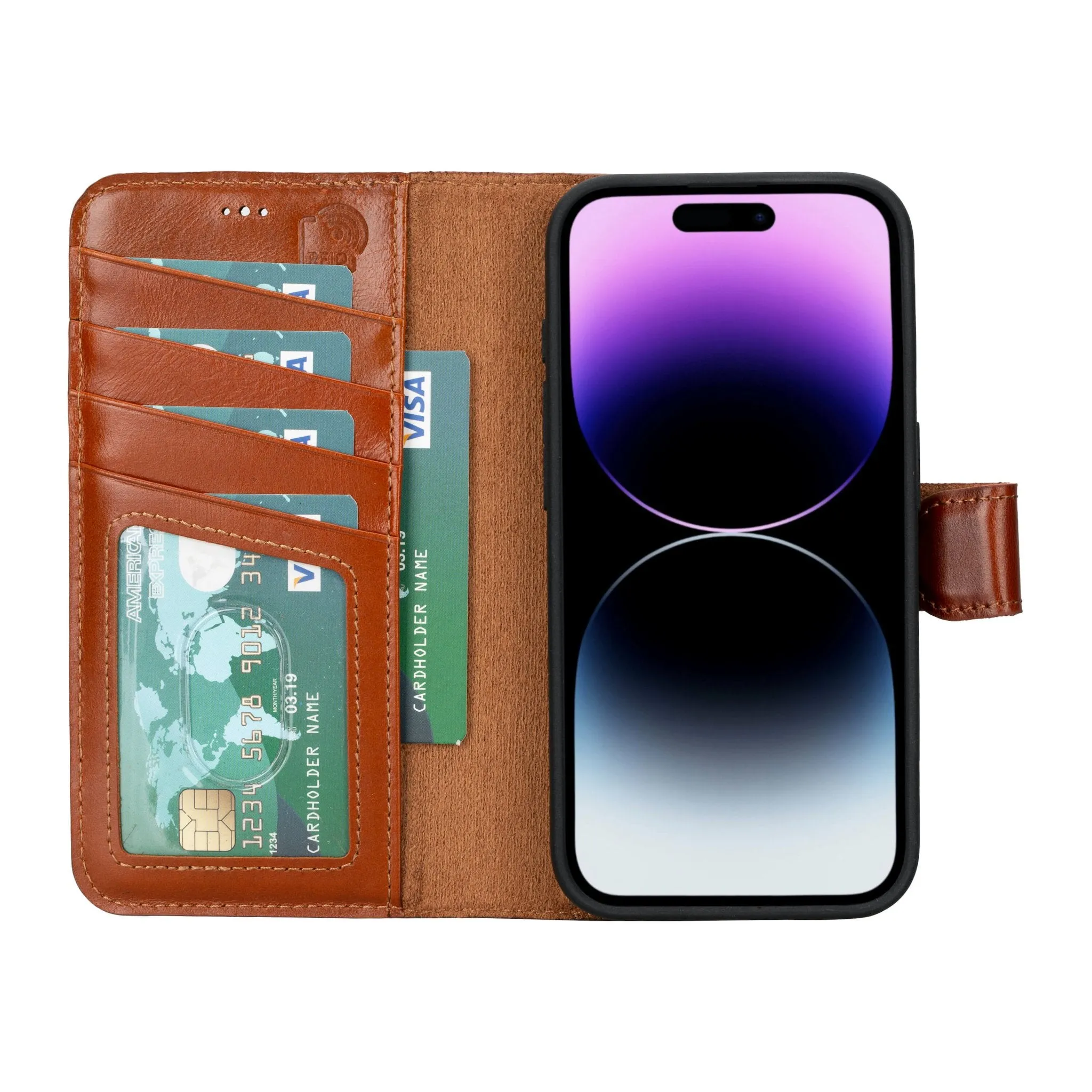 Carter iPhone 16 Pro Wallet Case, Burnished Tan