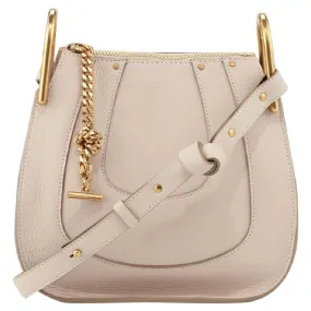 Chloe Small Hayley Ivory Beige Abstract White Leather Hobo Gold Hardware