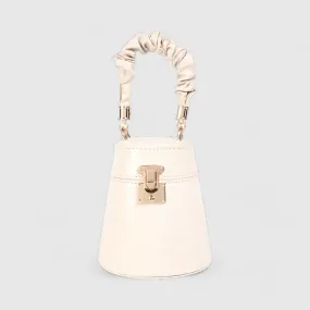 Chokore Crocodile Pattern Mini Bucket Bag (Beige)