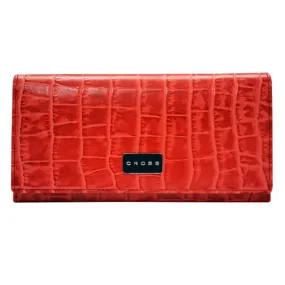 Cross Coco Signature Women Full Flap Wallet -Red Ac788288N-1