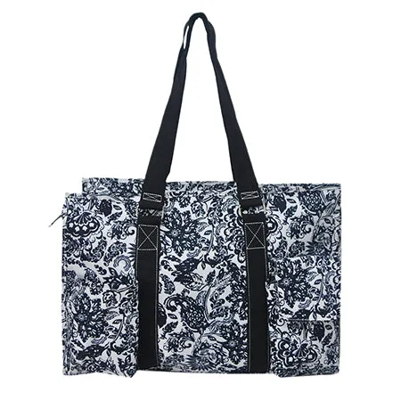 Damask Bliss NGIL Zippered Caddy Large Organizer Tote Bag