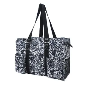 Damask Bliss NGIL Zippered Caddy Large Organizer Tote Bag