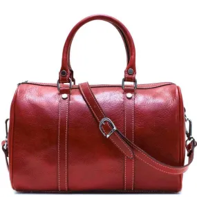 Floto Leather Boston Satchel Bag