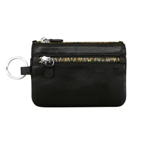 ili New York Black/Multi Metallic Zip Coin Purse