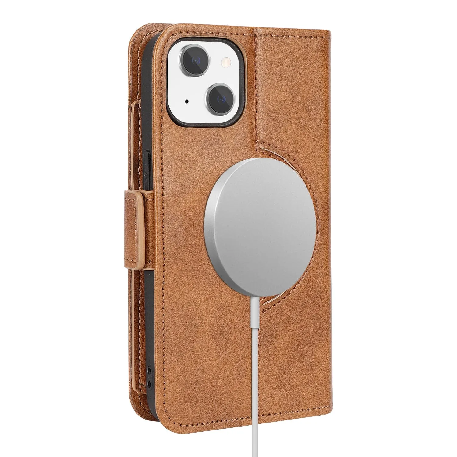 Indy Series Leather Wallet Case with Screen and Camera Protector - iPhone 15