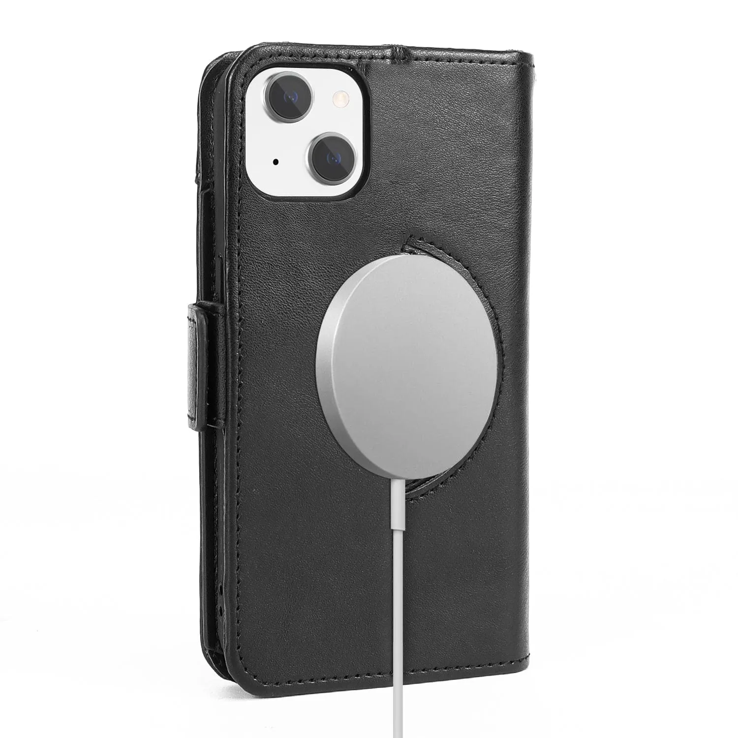 Indy Series Leather Wallet Case with Screen and Camera Protector - iPhone 15