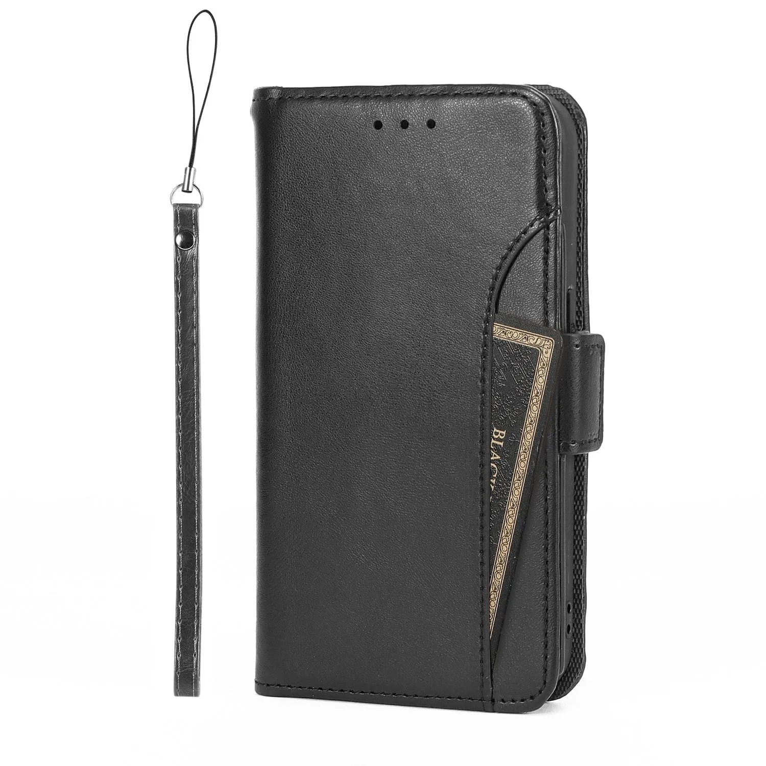 Indy Series Leather Wallet Case with Screen and Camera Protector - iPhone 15