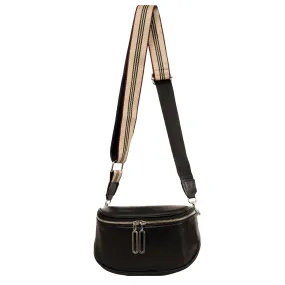 LILLY CROSSBODY LEATHER BAG BLACK