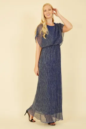 Mela London Blue Shimmer Maxi Dress