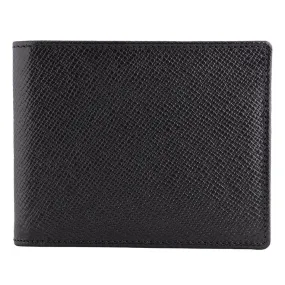 Men's Leather Wallet Lugano Saffiano Black