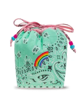 Mini Bucket Matelassé - RAINBOW - Mint / Pale Pink