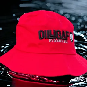 Red w/ Black Alpha Bucket Hat