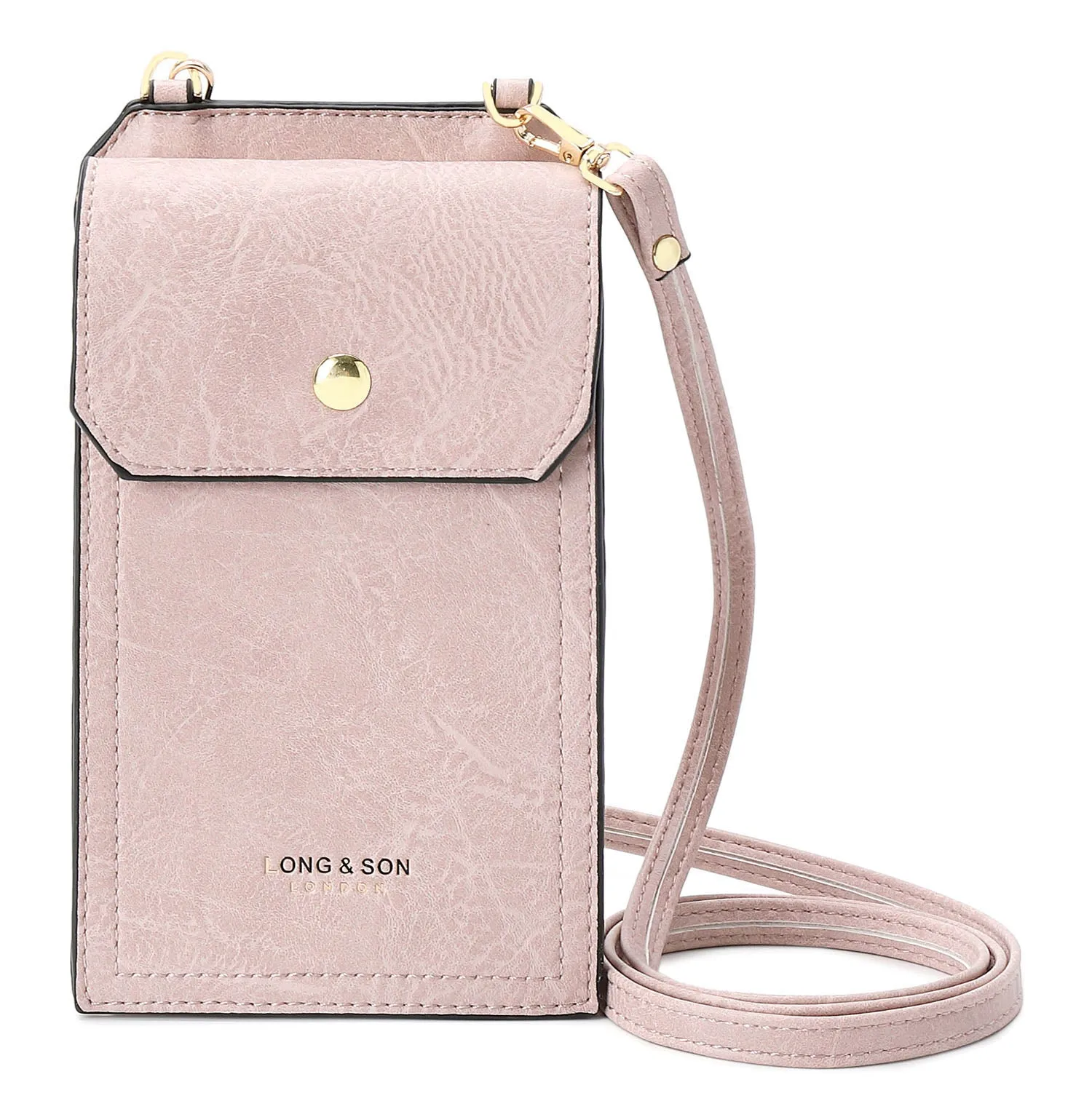 SMALL BLUSH PINK MOBILE PHONE HOLDER CROSS BODY BAG