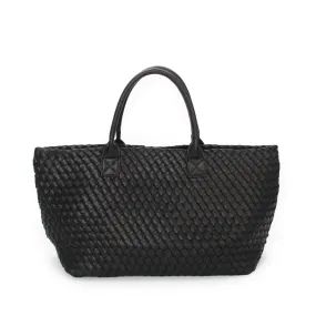 The Weavey Tote - BLACK